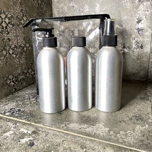 Travel Containers Set 3 Piece Aluminum Bottles
